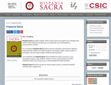 Tablet Screenshot of hispaniasacra.revistas.csic.es