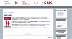 Desktop Screenshot of analescervantinos.revistas.csic.es
