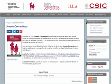 Tablet Screenshot of analescervantinos.revistas.csic.es