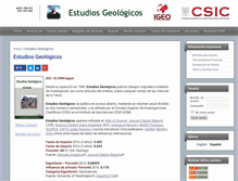 Tablet Screenshot of estudiosgeol.revistas.csic.es