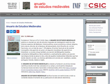 Tablet Screenshot of estudiosmedievales.revistas.csic.es