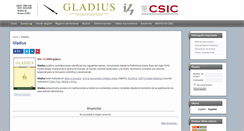 Desktop Screenshot of gladius.revistas.csic.es