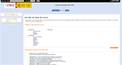Desktop Screenshot of listas.csic.es