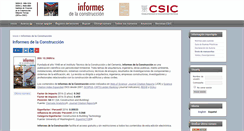 Desktop Screenshot of informesdelaconstruccion.revistas.csic.es